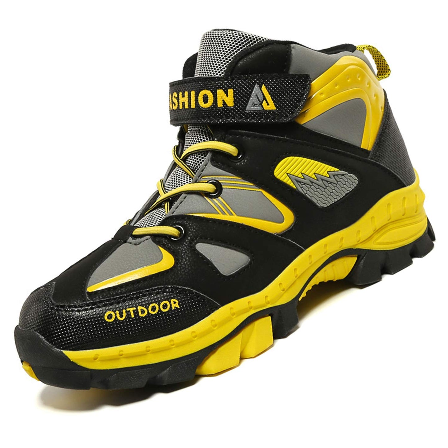 - Unitysow Boys Trekking & Hiking Footwear - Kids Walking Boots - Waterproof Trainers - Yellow,6.5 UK -