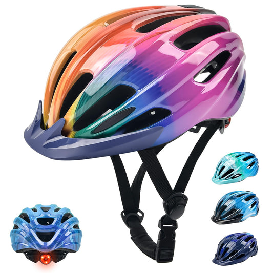 - Kids Bike Helmet | Bike Helmets for Kids with Light and Visor -