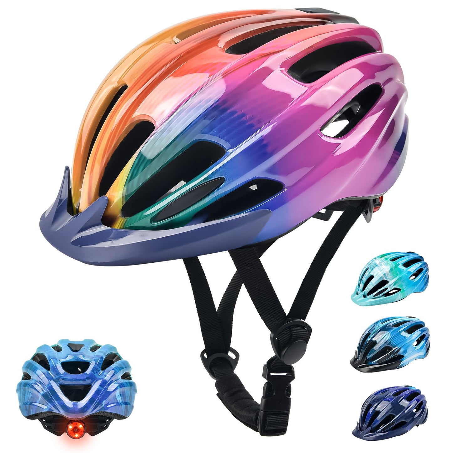 - Kids Bike Helmet | Bike Helmets for Kids with Light and Visor -