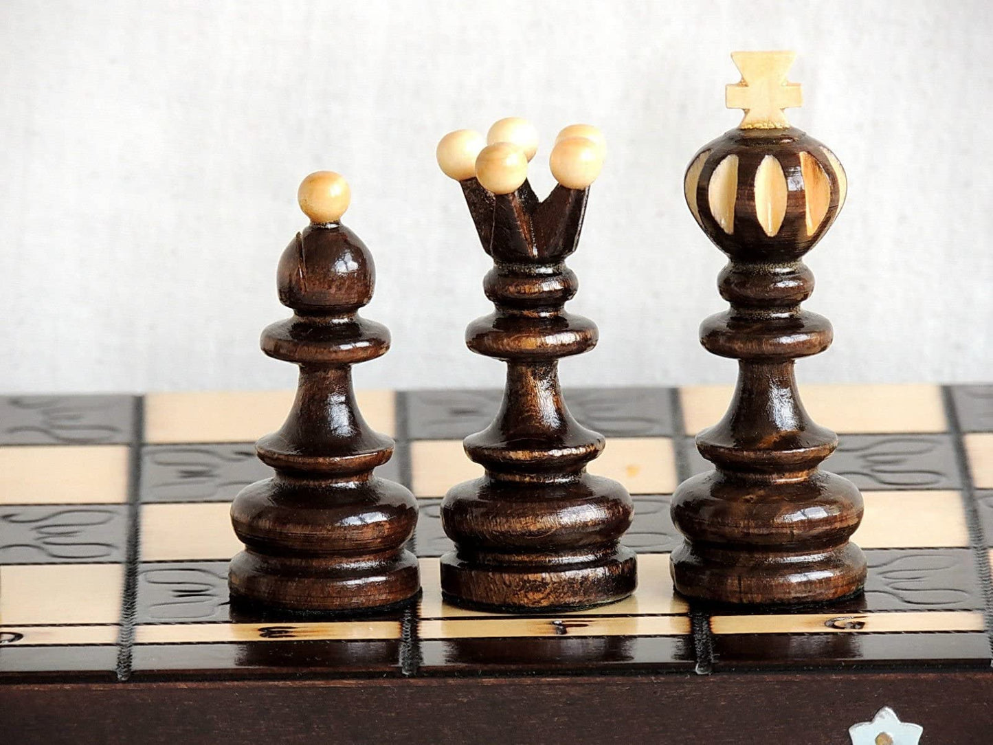 - Stunning PEARL XL Large Wooden Chess Set | 42cm / 16in -