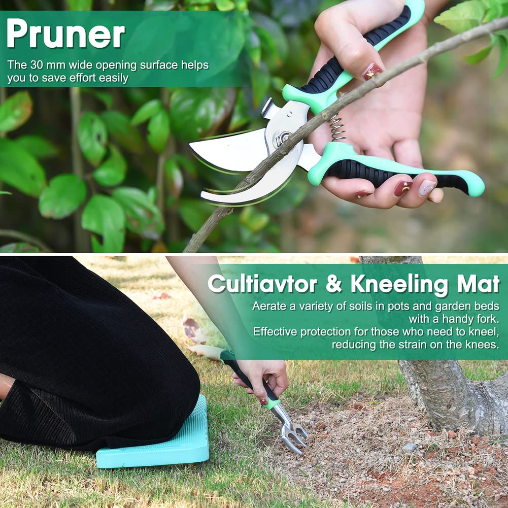 - LBSTP Gardening Hand Tool Gift Kit | 10 Piece Heavy Duty Garden Tool Sets -