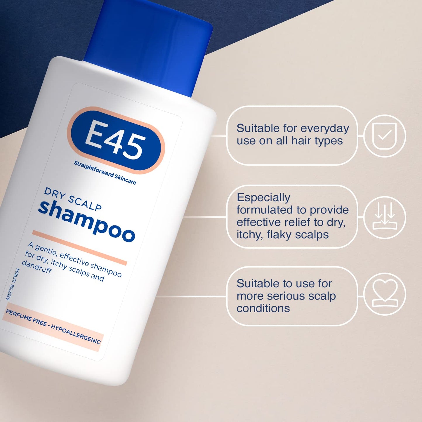 - E45 Dermatological Dry Scalp Shampoo 200 ml | E45 Shampoo For Dry Scalp Relief –
