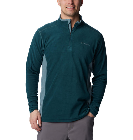 Columbia Men's Klamath Range 2 Half Zip Fleece Pull Over, Night Wave x Metal, Size M
