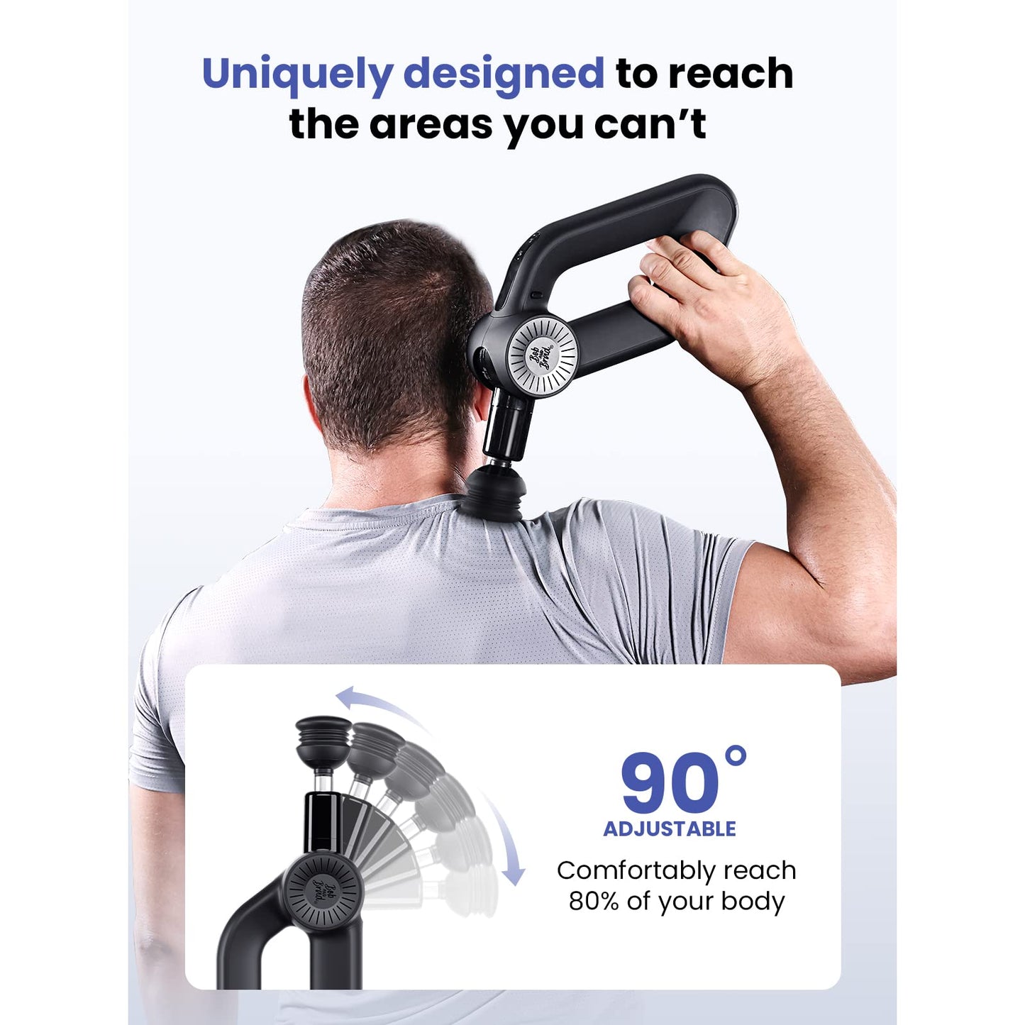 Bob and Brad D6 Pro Massage Gun with 16mm Amplitude, Massage Gun Deep Tissue Percussion Muscle Massage Gun, Quiet Handheld Electric Massager for Neck and Back Pain Relief, Great Gifts
