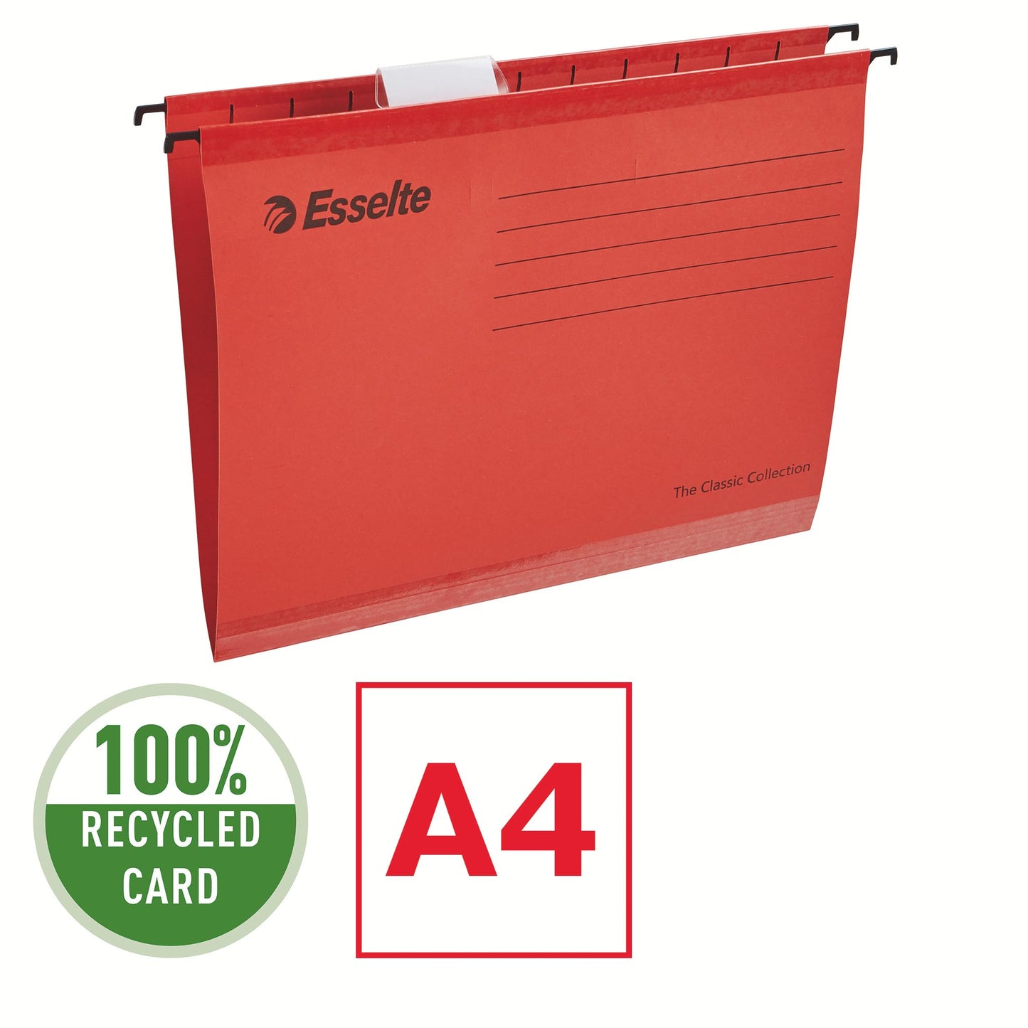 - Esselte A4 Reinforced Filing Cabinet Suspension File | Pack 15 Made from Strong 100% Recycled Card -