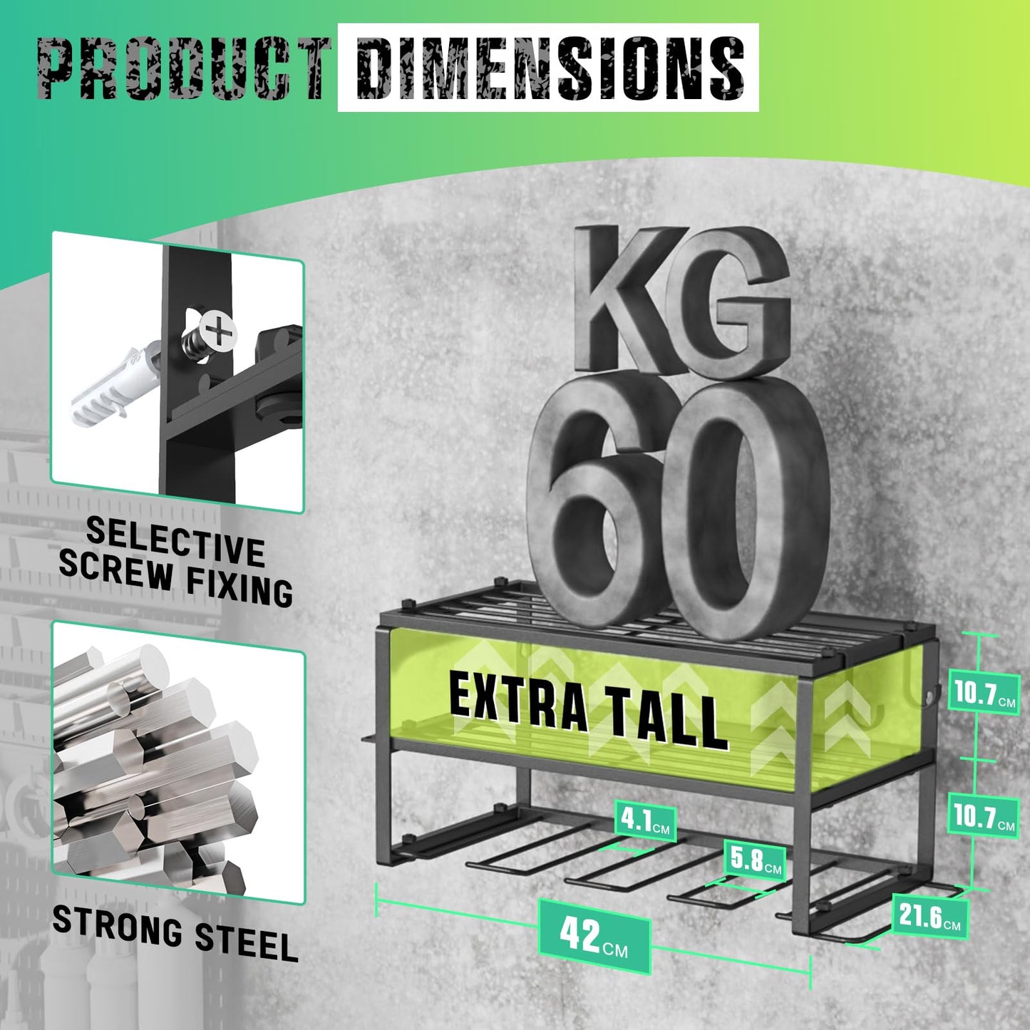 - WELDUN Power Tool Organizer Storage Rack, Wall Mount Drill Holder