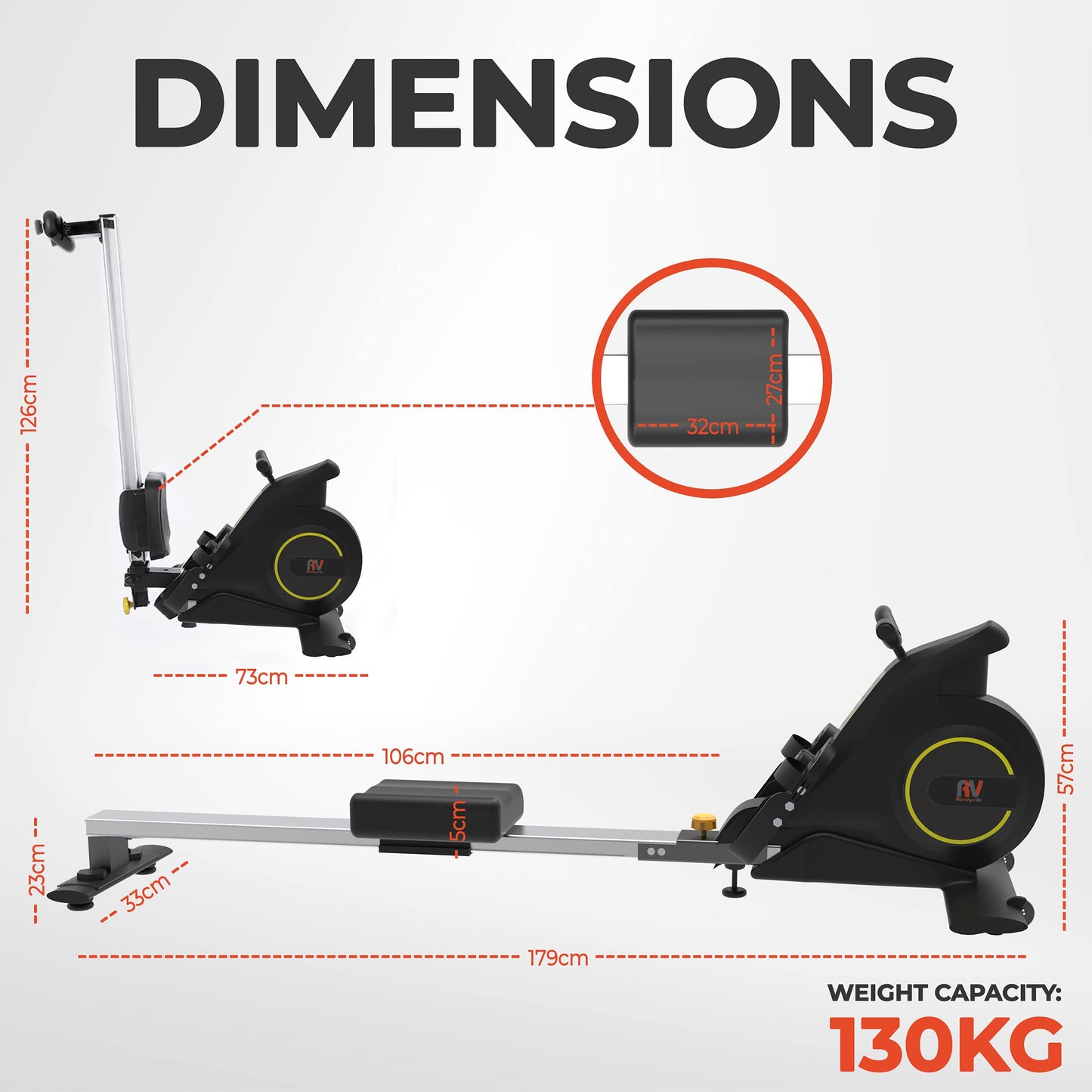 - Roneyville RowActiv8 | Smart Magnetic Rowing Machine | Home Gym | Digital Fitness -