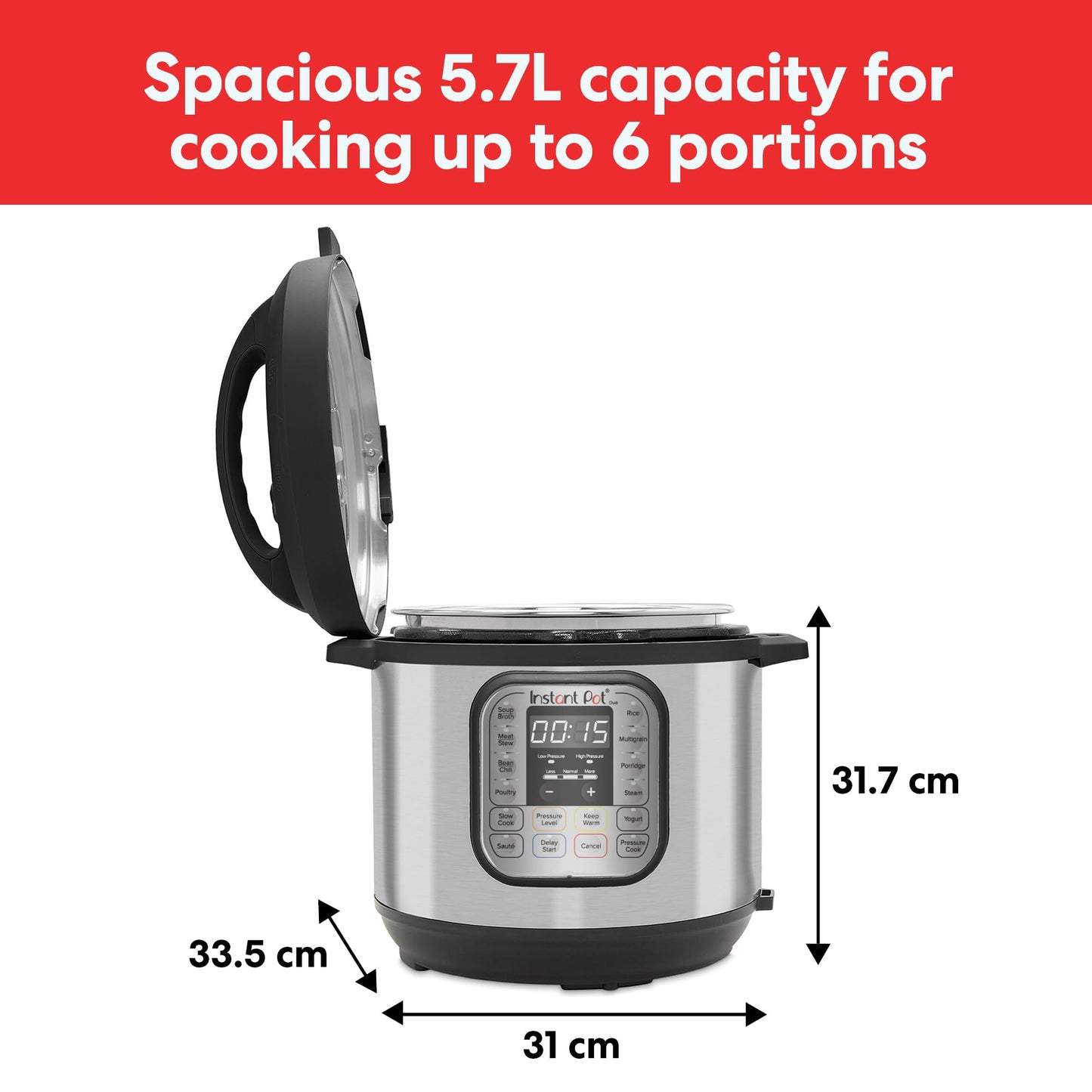 - Instant Pot DUO 60 Duo 7-in-1 Smart Cooker | 5.7L | Pressure Cooker -
