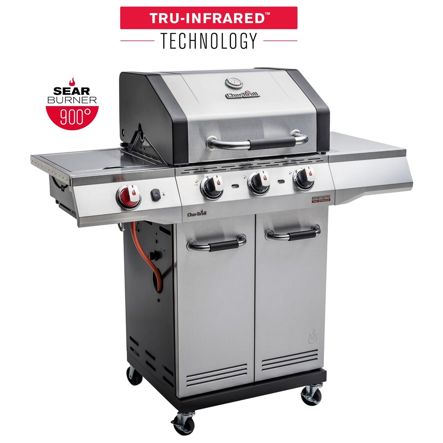 Char-Broil Advantage PRO S 3-3 Burner Gas Barbecue Grill with TRU-Infrared Technology and 900 °C Sear Burner