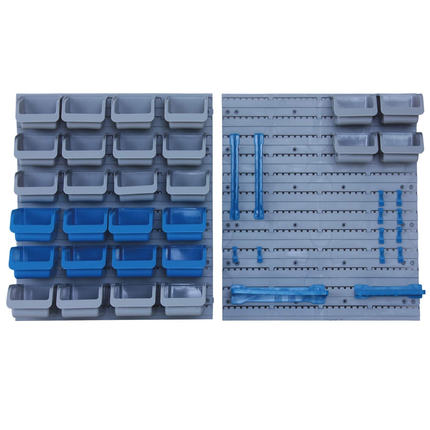 44 Pcs Wall Mountable Tools, Screws & Bits Organiser DIY Storage Bins & Racks