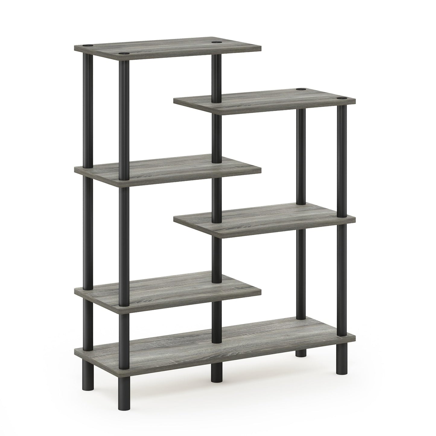 - Furinno Turn-N-Tube 6-Tier Accent Display Rack | Espresso/Black -