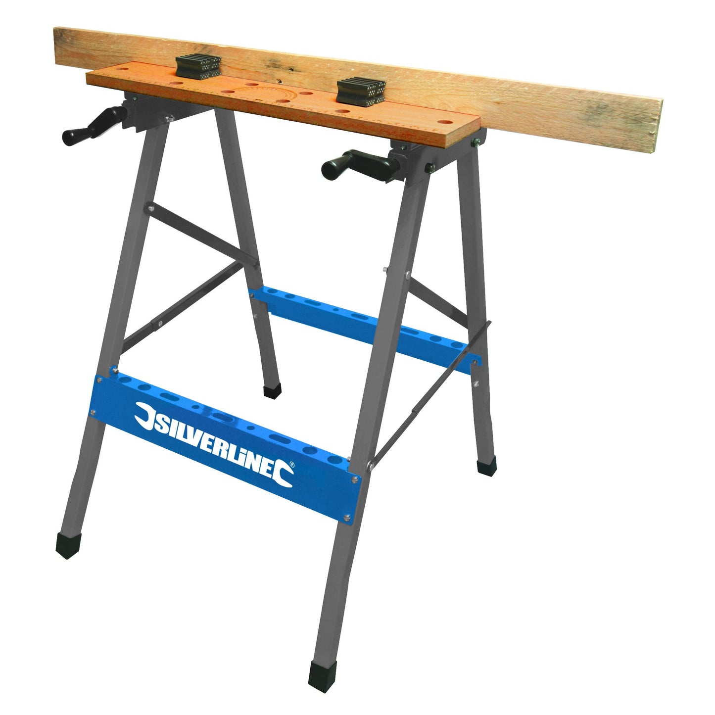 - Silverline TB01 | Portable Folding Workbench | Brown | 100kg -