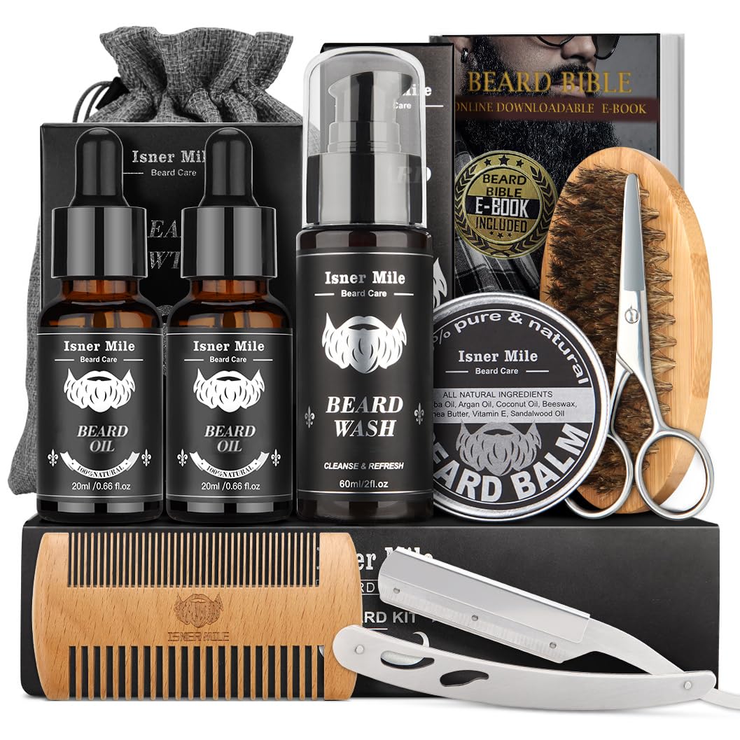 - ISNER Mile Beard Grooming Kit for Men -