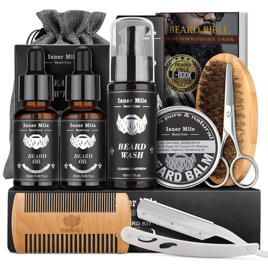 - ISNER Mile Beard Grooming Kit for Men -