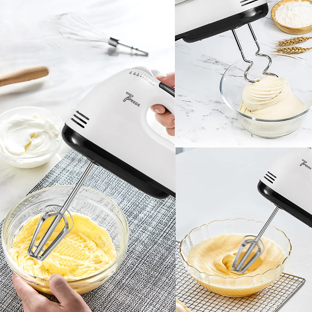 - Hand Mixer Electric New 7-Speed Mixers for Baking | Stainless Steel Electric Hand Whisk | Electric Whisk Hand Mixer -