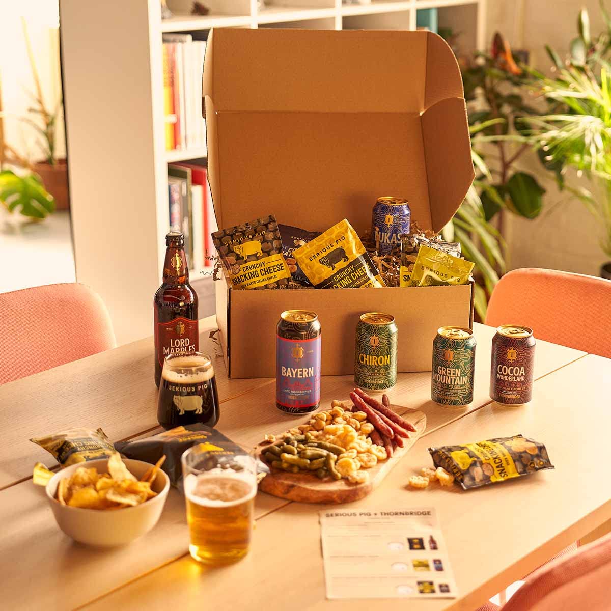 - Serious Pig | Craft Beer And Snacks Tasting Experience Gift Box -