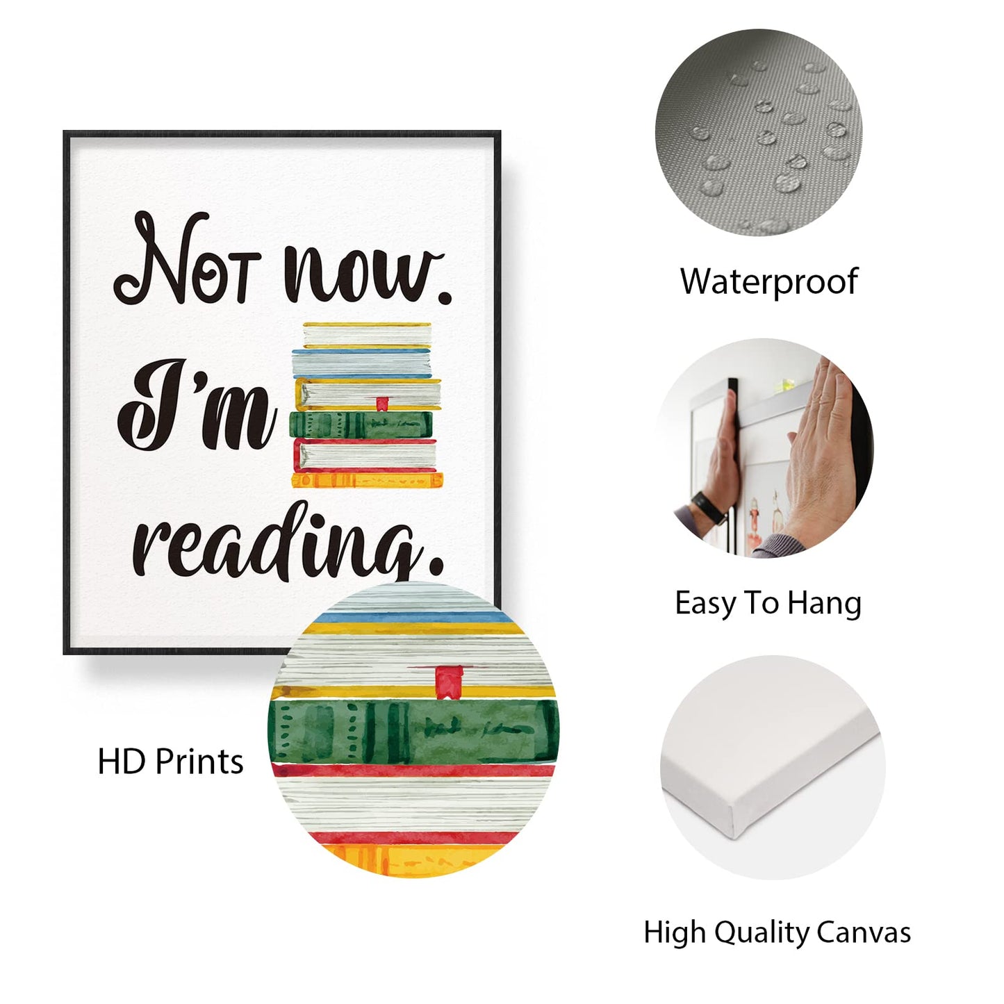 - INFUNLY Reading Wall Art Prints | 6pcs/set -