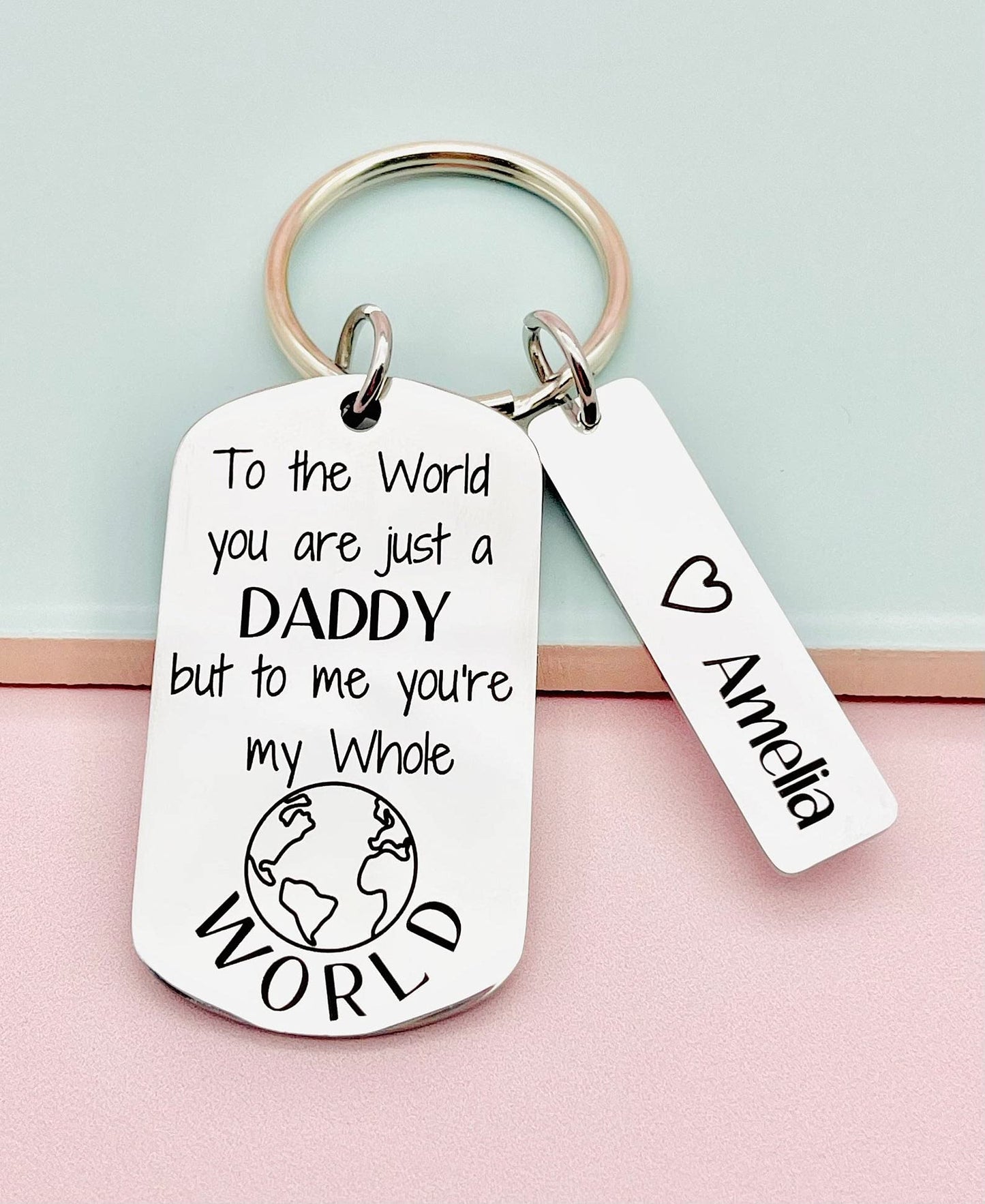 - Gift For Daddy | Father's Day Personalised Keyring -