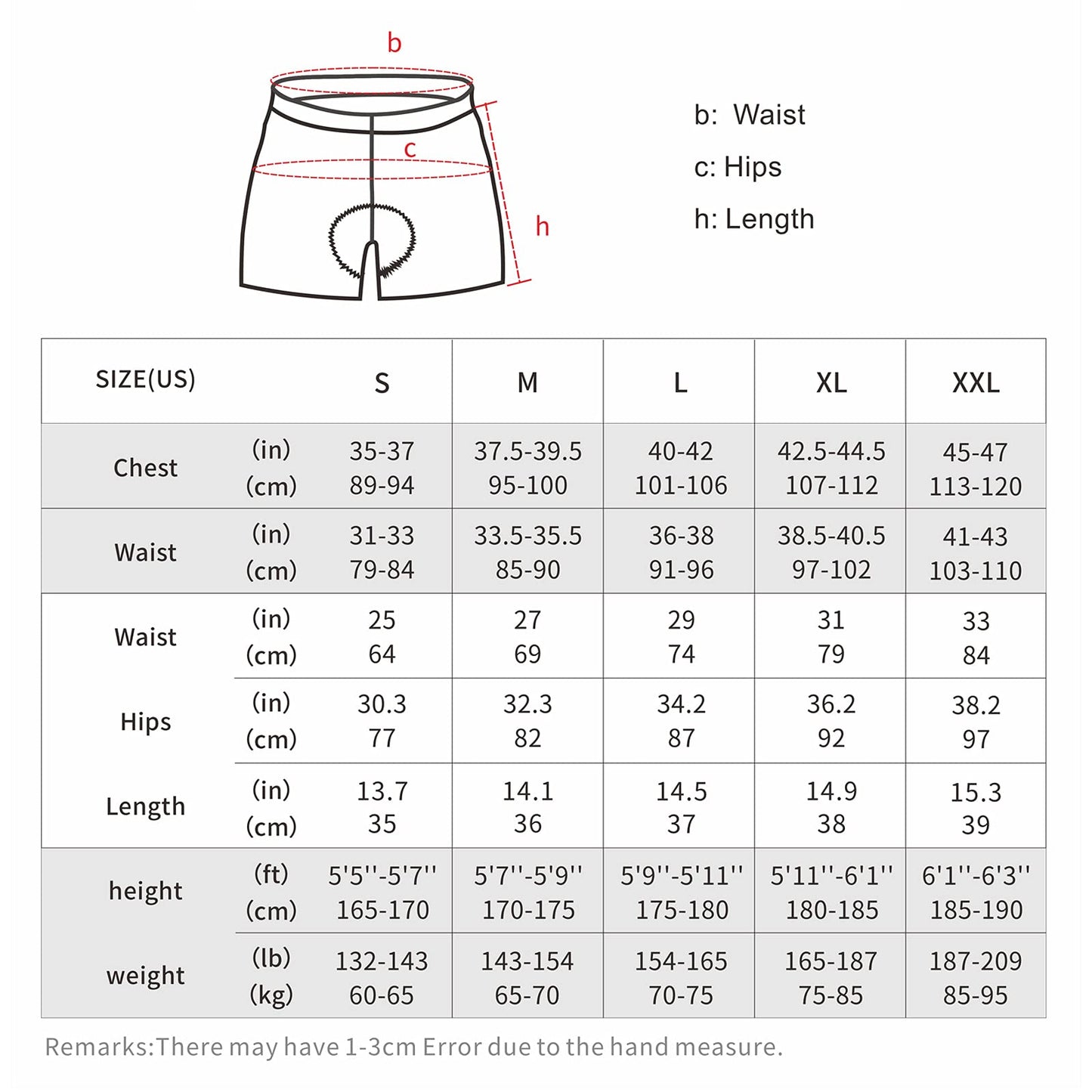 ARSUXEO Mens Cycling Shorts 5D Gel Padded Mountain Bike Undershorts for Men Cycle Liner U06 Grey M