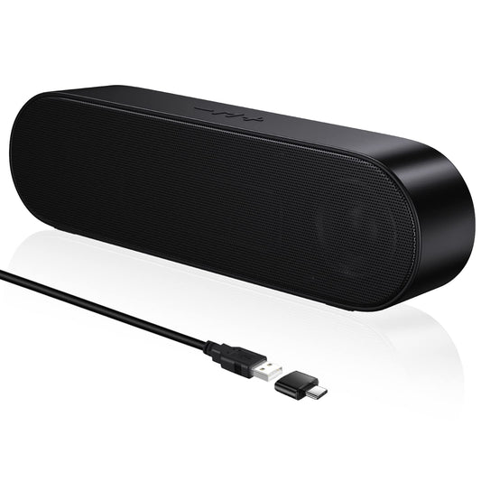 - YYV USB Computer Speaker, Portable PC Speaker for Desktop, Laptop,Notebook, Wired Mini Soundbar Speaker with Loud Volume