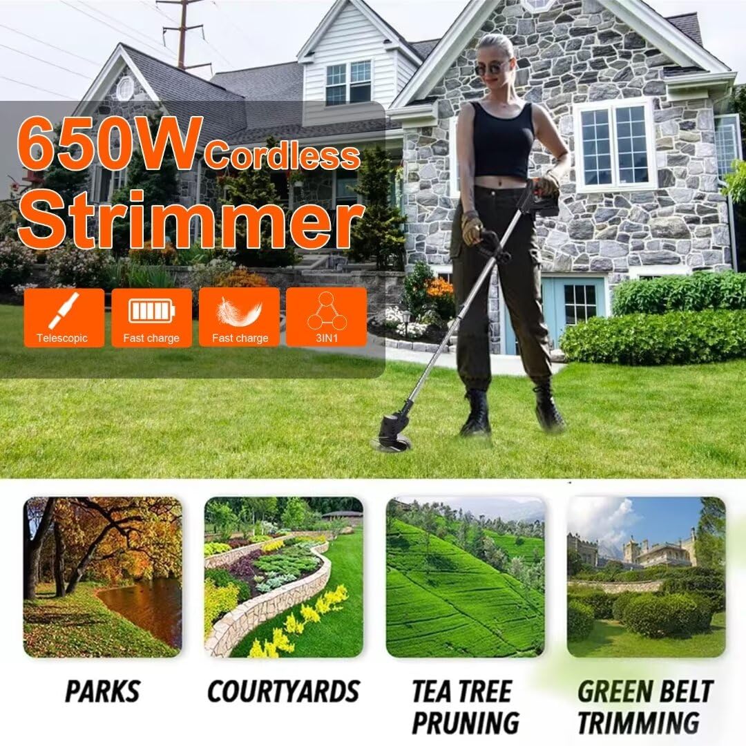 - Strimmer | Garden Strimmer | 2PCS 24V 2.0Ah battery -