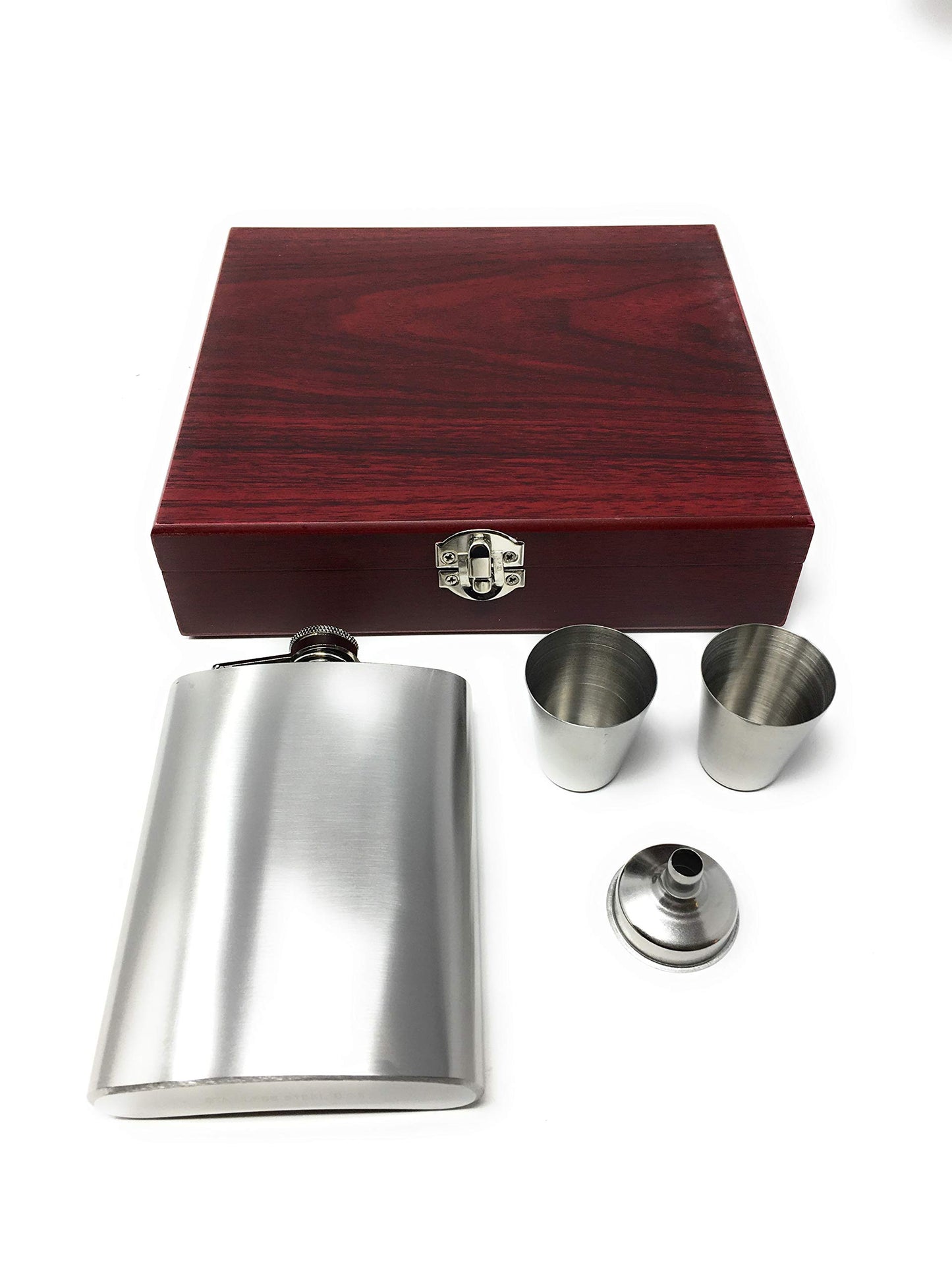 - Personalised 8oz Stainless Steel Hip Flask Gift Set -