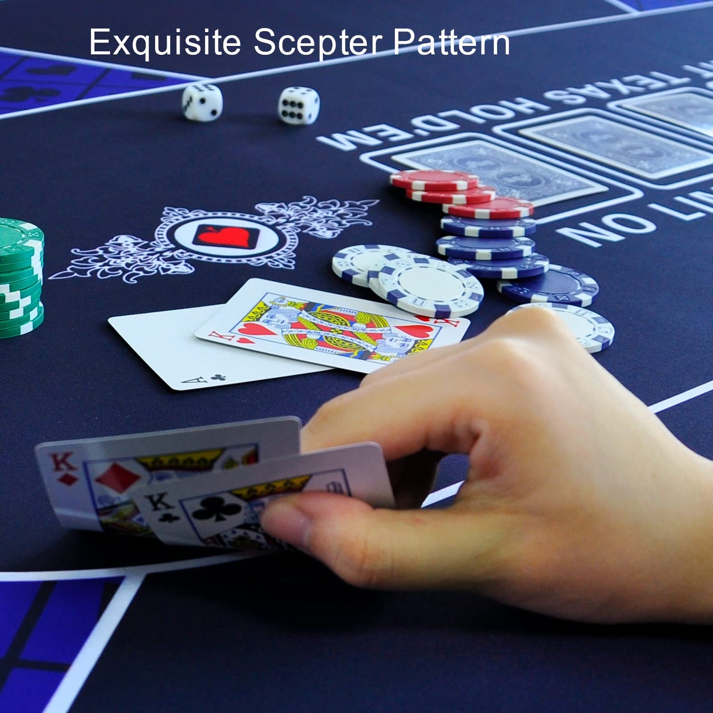 - FURUISEN Upgraded Waterproof Poker Mat 180 x 90 cm | 8 Player Portable Rubber Texas Hold'em Poker Table -