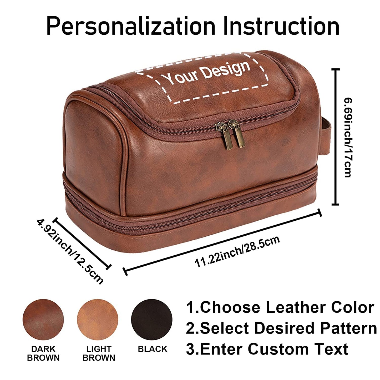 - Personalized Toiletry Bag For Men | Custom Name Bag | Gift For Birthday -