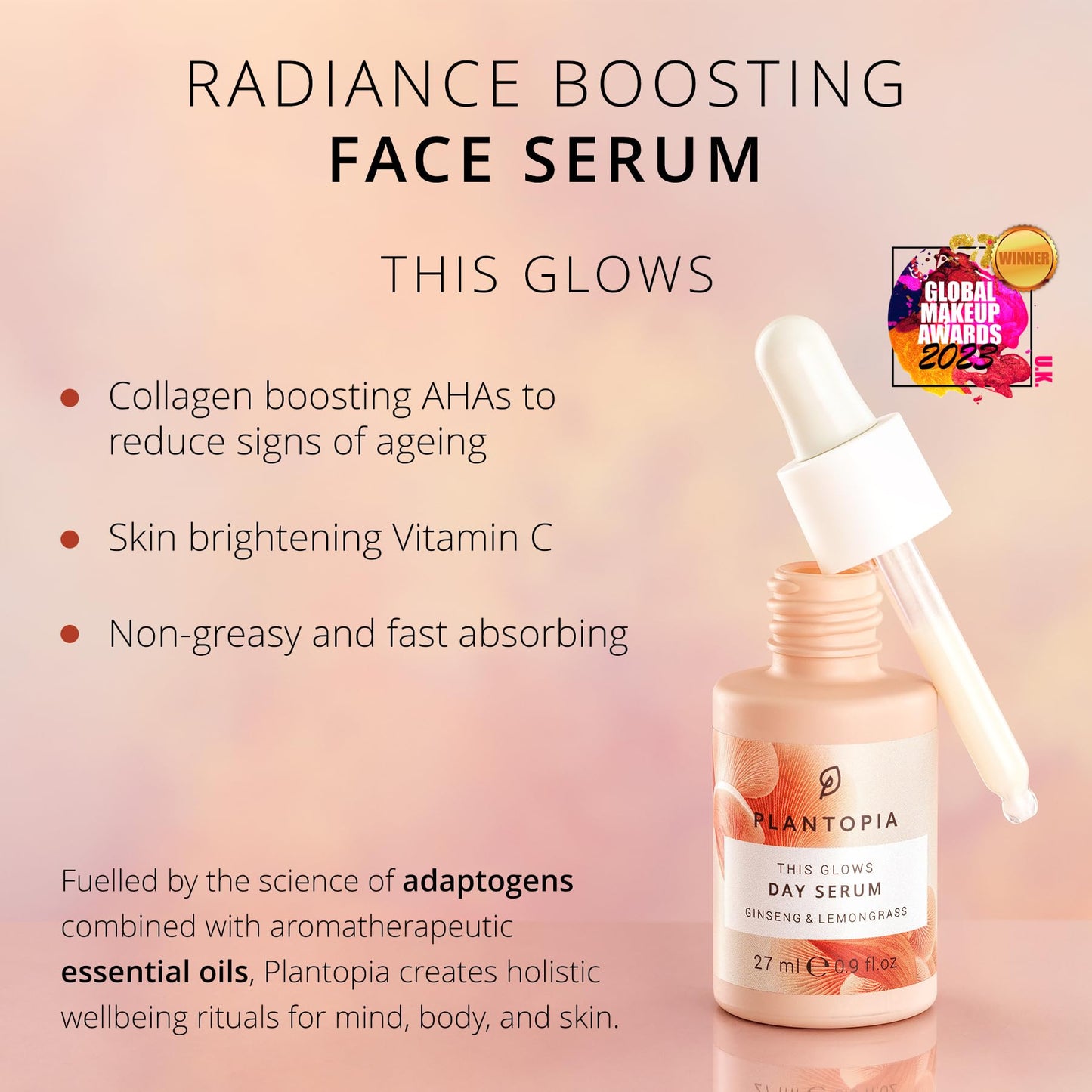 - Plantopia Face Serum | Anti Aging & Brightening Day Serum with AHA & Vitamin C -