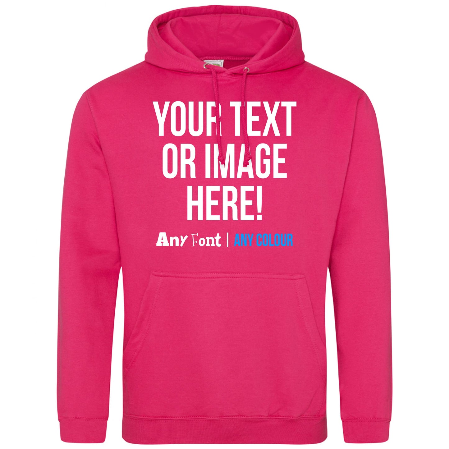 - Personalised Hoodie | Any Text Image Photo | Custom Hoody Hooded Sweatshirt -