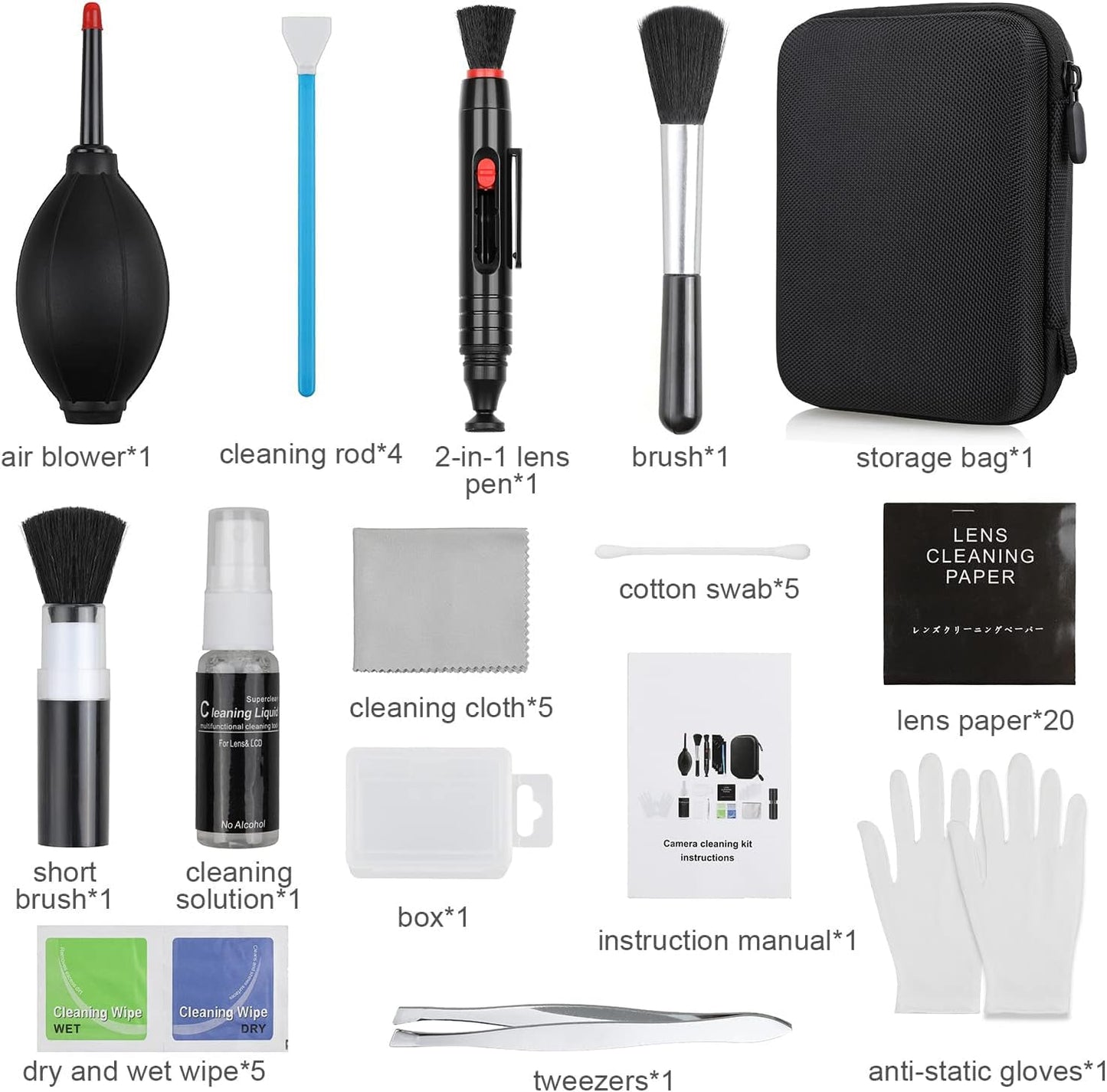 - Professional Camera Cleaning Kit with Blowing Bottle | Cleaning Solution | Lens Cleaning PEN -