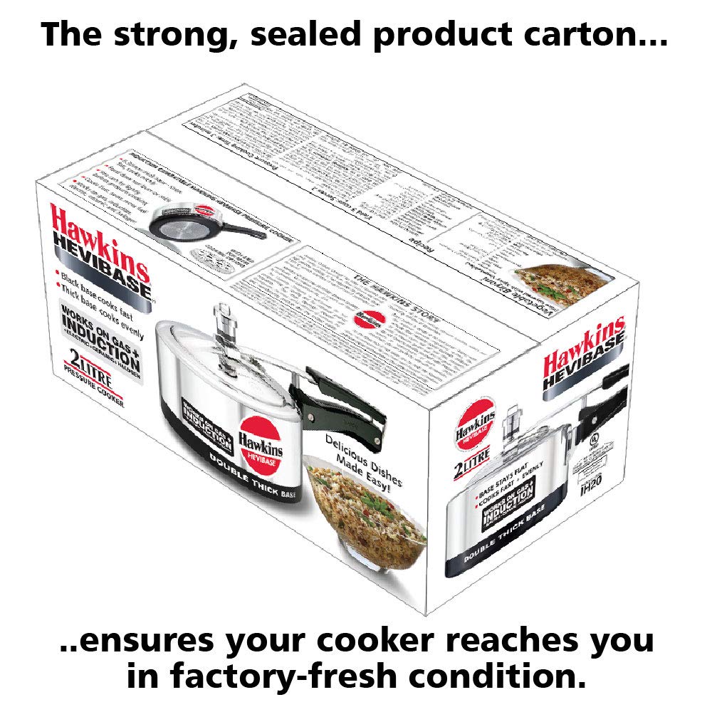- Hawkins Hevibase Induction Compatible Pressure Cooker | 2 Litre -