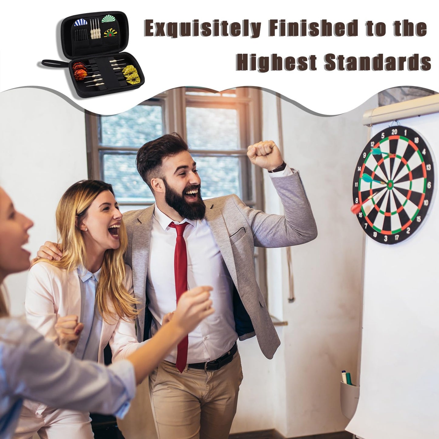 - Invalidism Darts Wallet,Dart Case |Dart Cases Mens Holds 18 Darts,Portable & Durable -