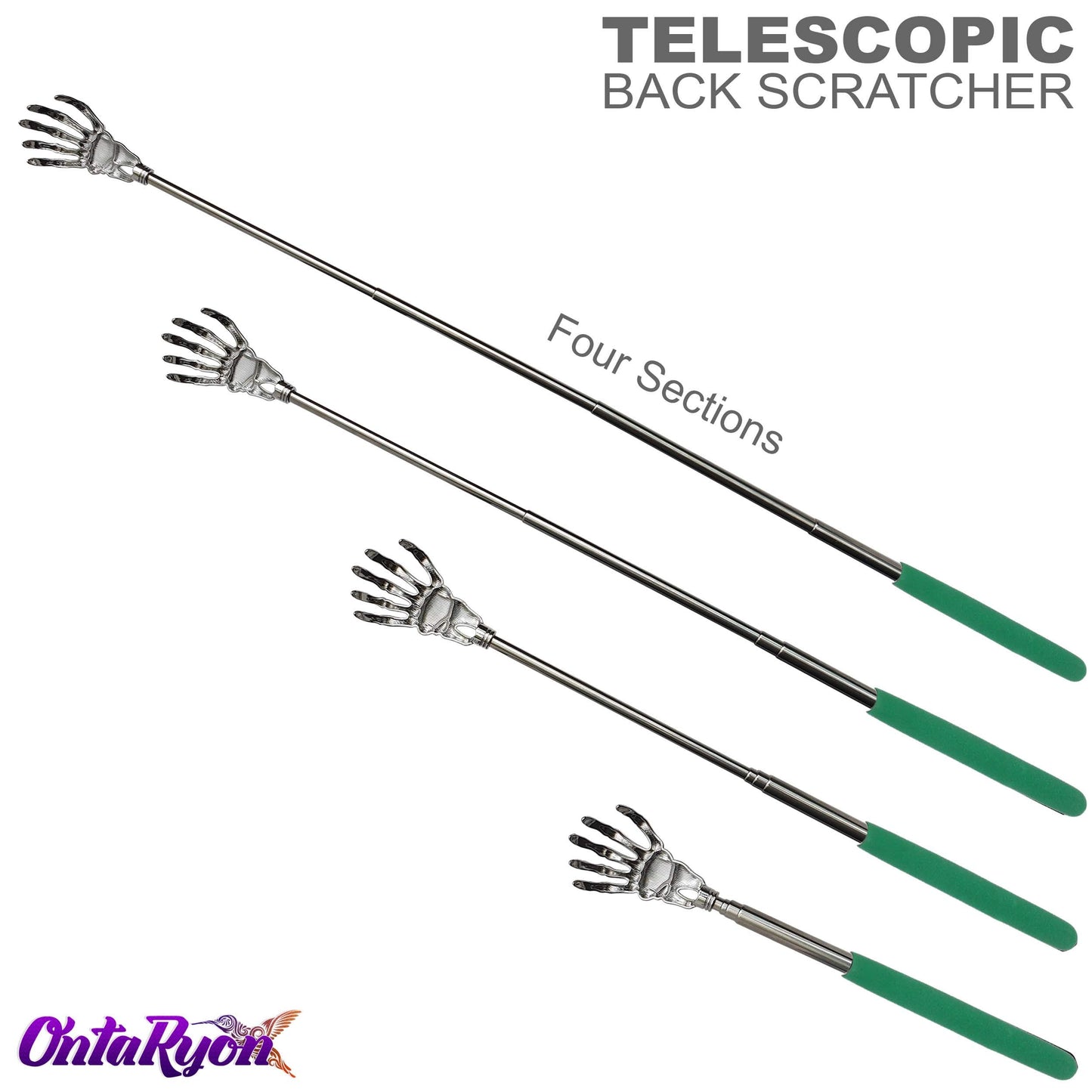 - OntaRyon Telescopic Back Scratcher | Novelty Gifts for Men & Women | Portable Handheld Massage Stick -