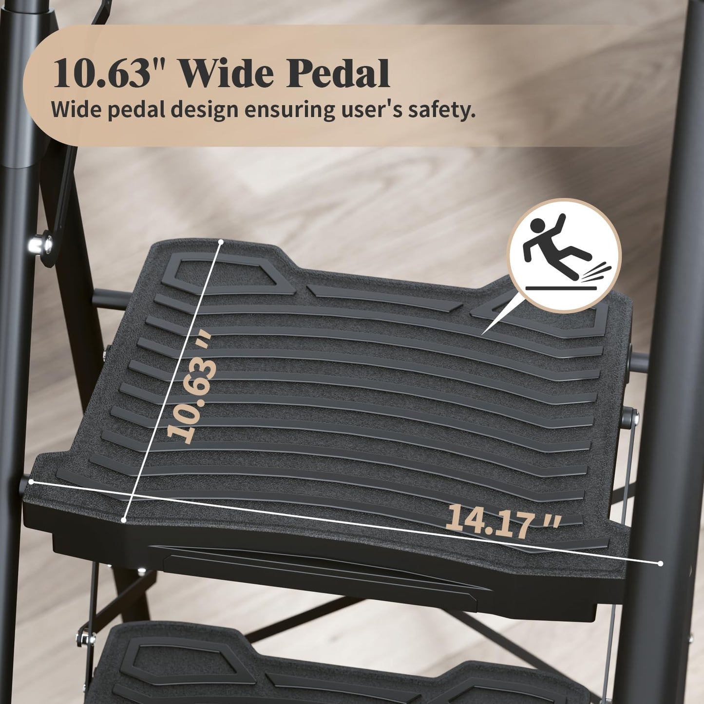 - KINGRACK 5 Step Ladder With Handrails | With Tool Tray Platform -