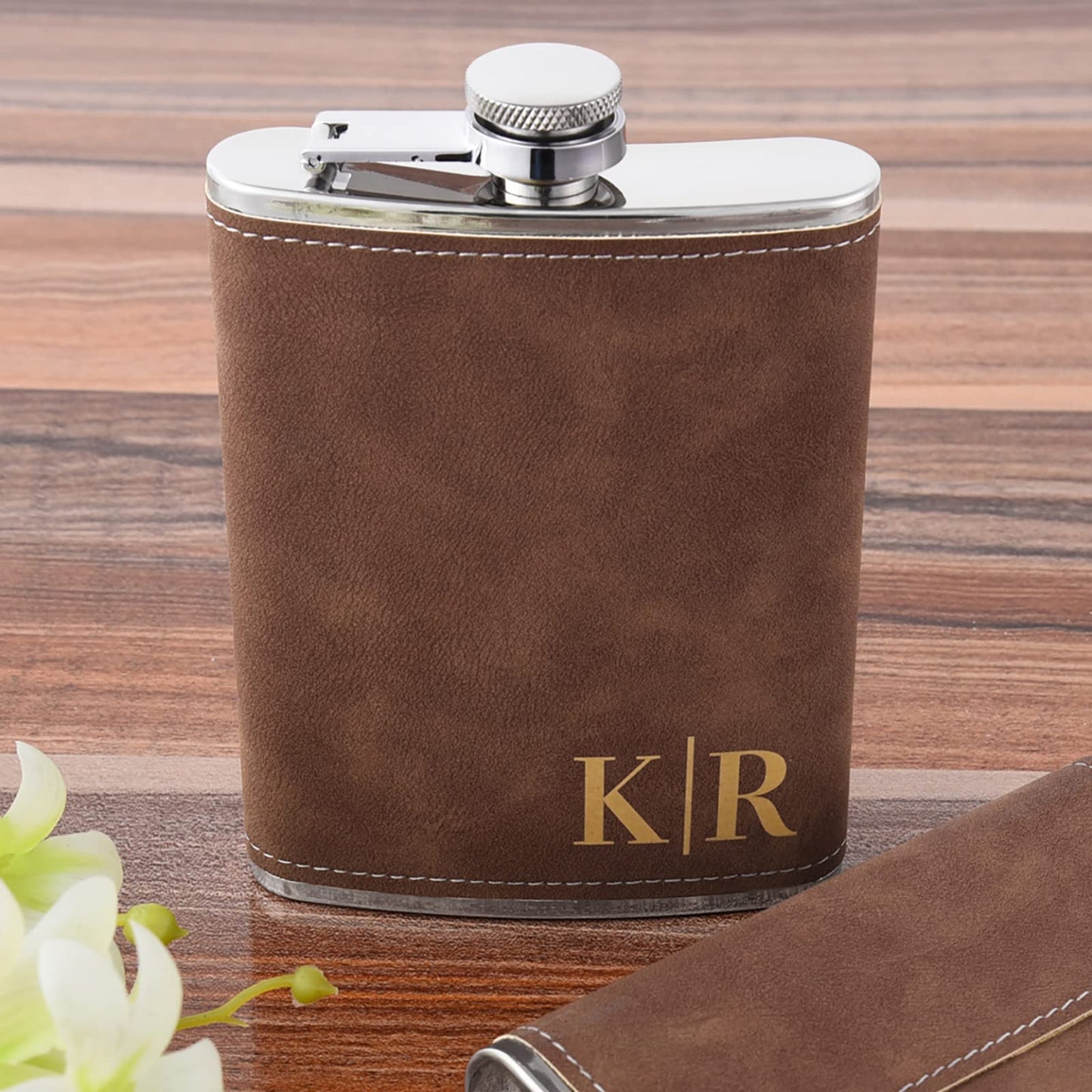 - Personalised Flask for Men | 4 Designs | 8oz 304 Stainless Steel -