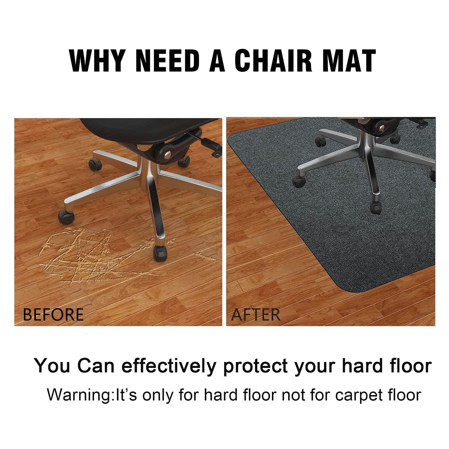 - HengLiSam Chair Mat | Chair Rolling Mat | Office Chair Mat for Hardwood -