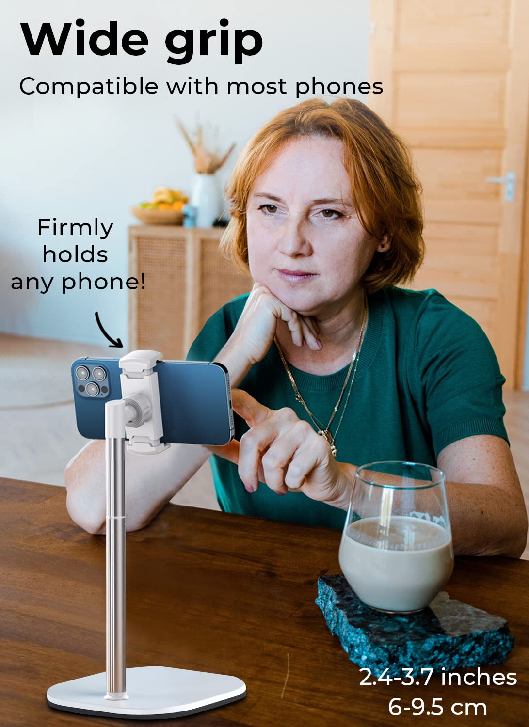 Cooper ChatStand - Height Adjustable Mobile Phone Stand for Desk | Mobile Phone Holder, Desk Phone Holder for Filming, Desk Phone Stand for Filming, iPhone Stand, Mobile Phone Accessories