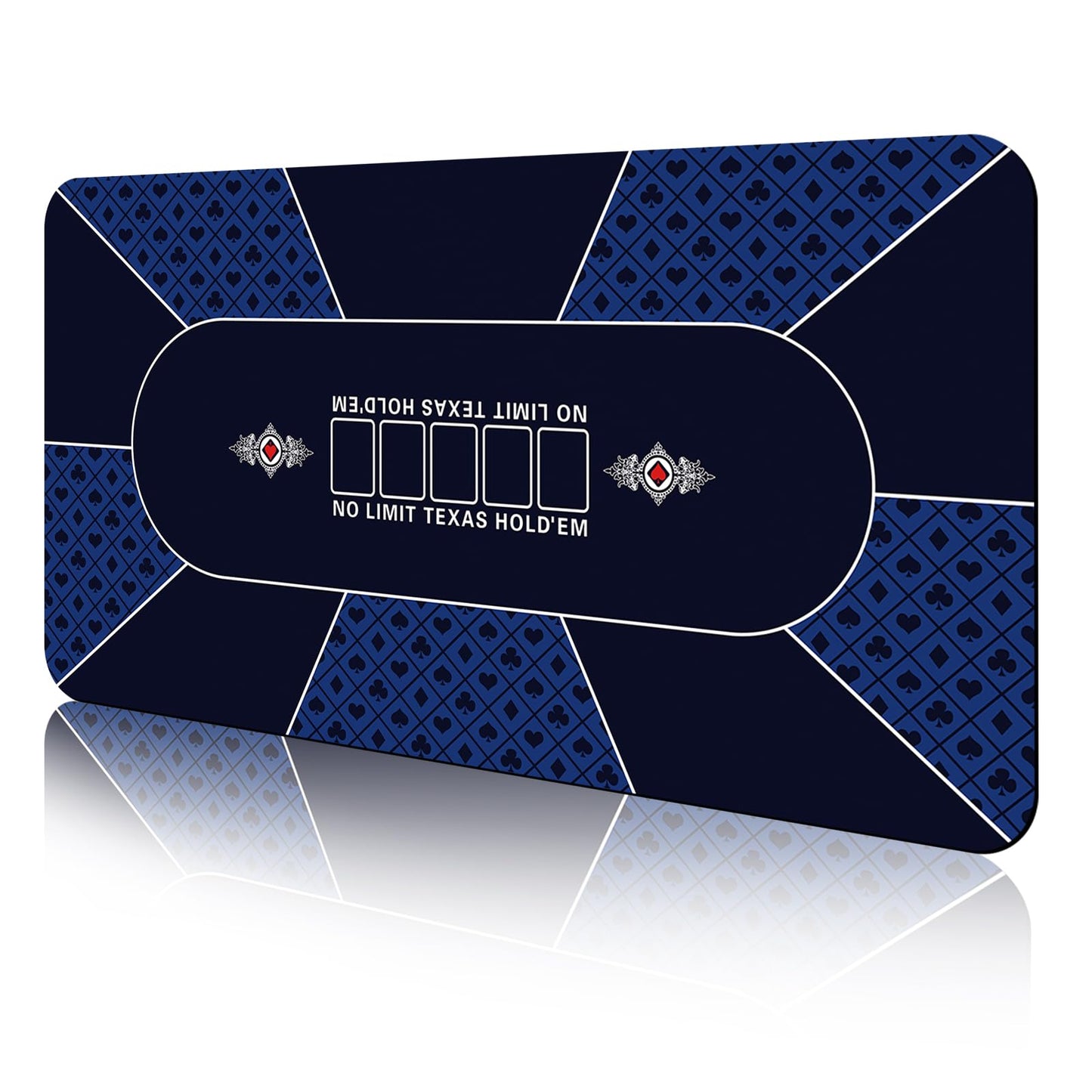 - FURUISEN Upgraded Waterproof Poker Mat 180 x 90 cm | 8 Player Portable Rubber Texas Hold'em Poker Table -