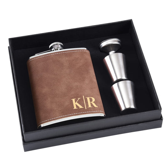 - Personalised Flask for Men | 4 Designs | 8oz 304 Stainless Steel -