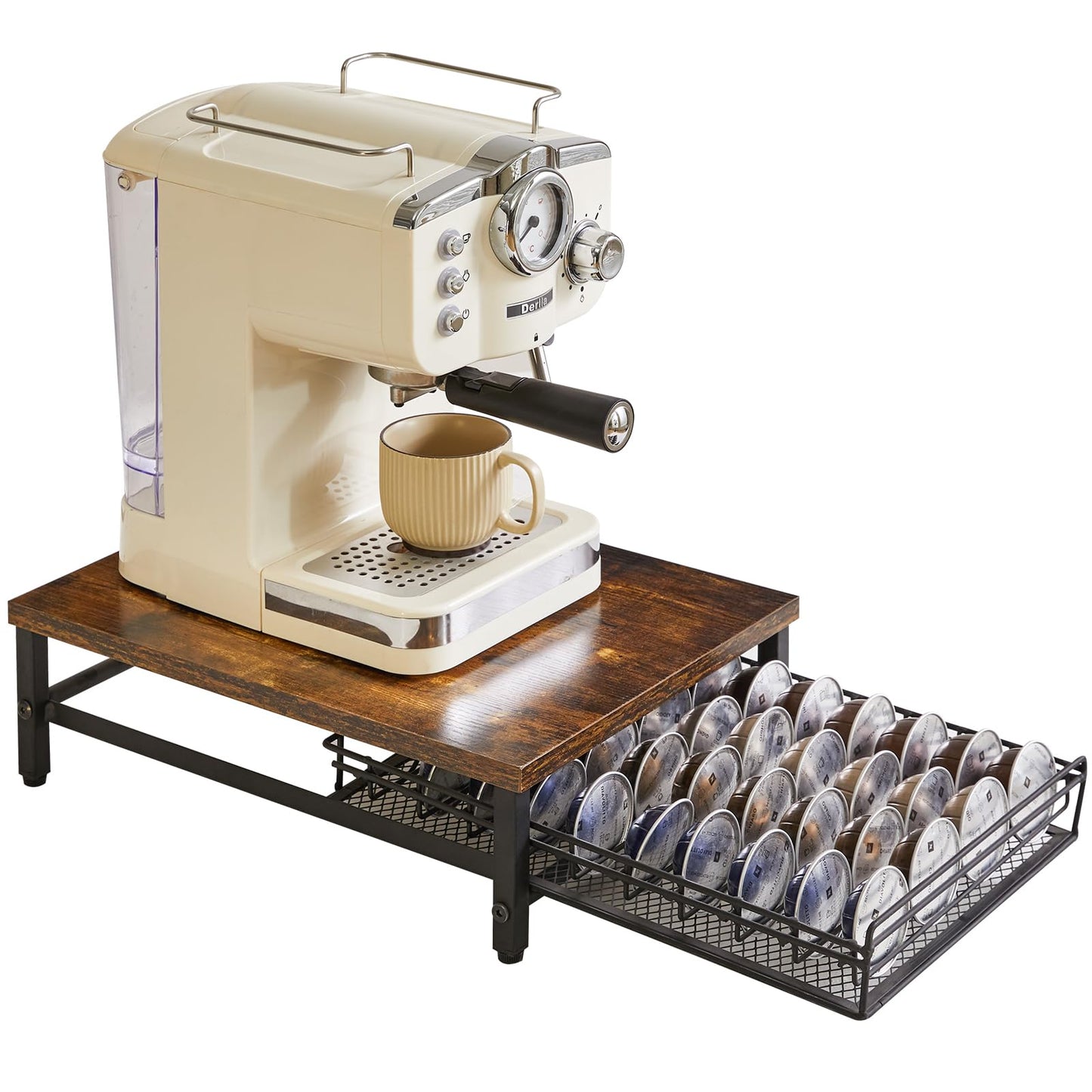 - IBUYKE Coffee Pod Drawer Holder for Nespresso | 40 Capacity Capsule Pods Storage -