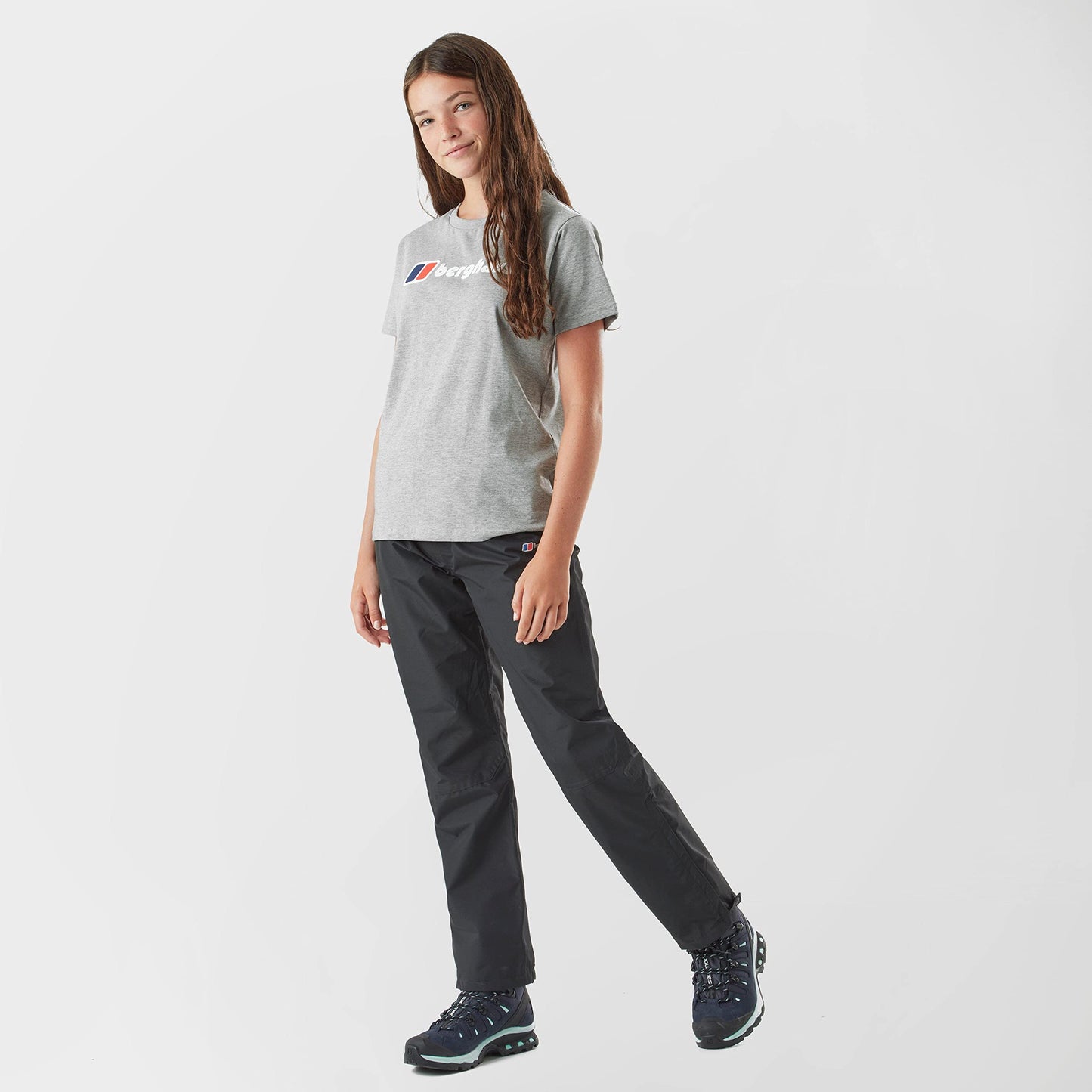 Berghaus Kids' Waterproof Drift Walking Overtrousers, Kids' Waterproof Hiking Trousers, Outdoors Clothing, Black, 5-6 Years