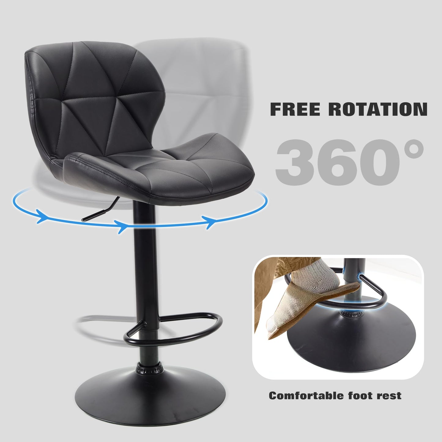 - WangPangzi Bar Stools Set of 2 Bar Chairs,Modern Height Adjustable Kitchen Stools