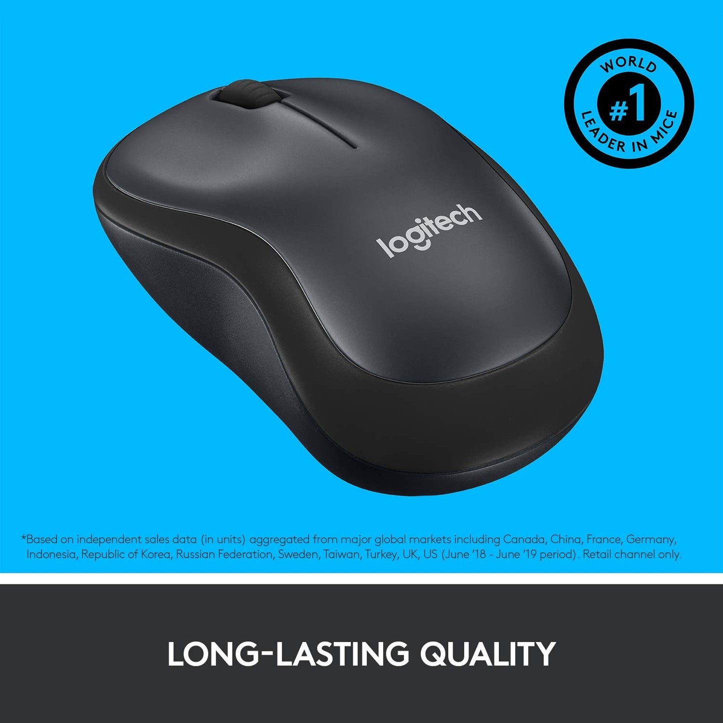 - Logitech M220 SILENT Wireless Mouse | 2.4 GHz with USB Receiver | 1000 DPI Optical Tracking -