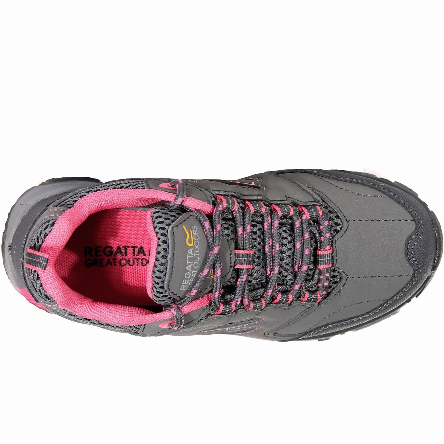 - Regatta Kids Holcombe Low Rise Walking Trainers | Grey -