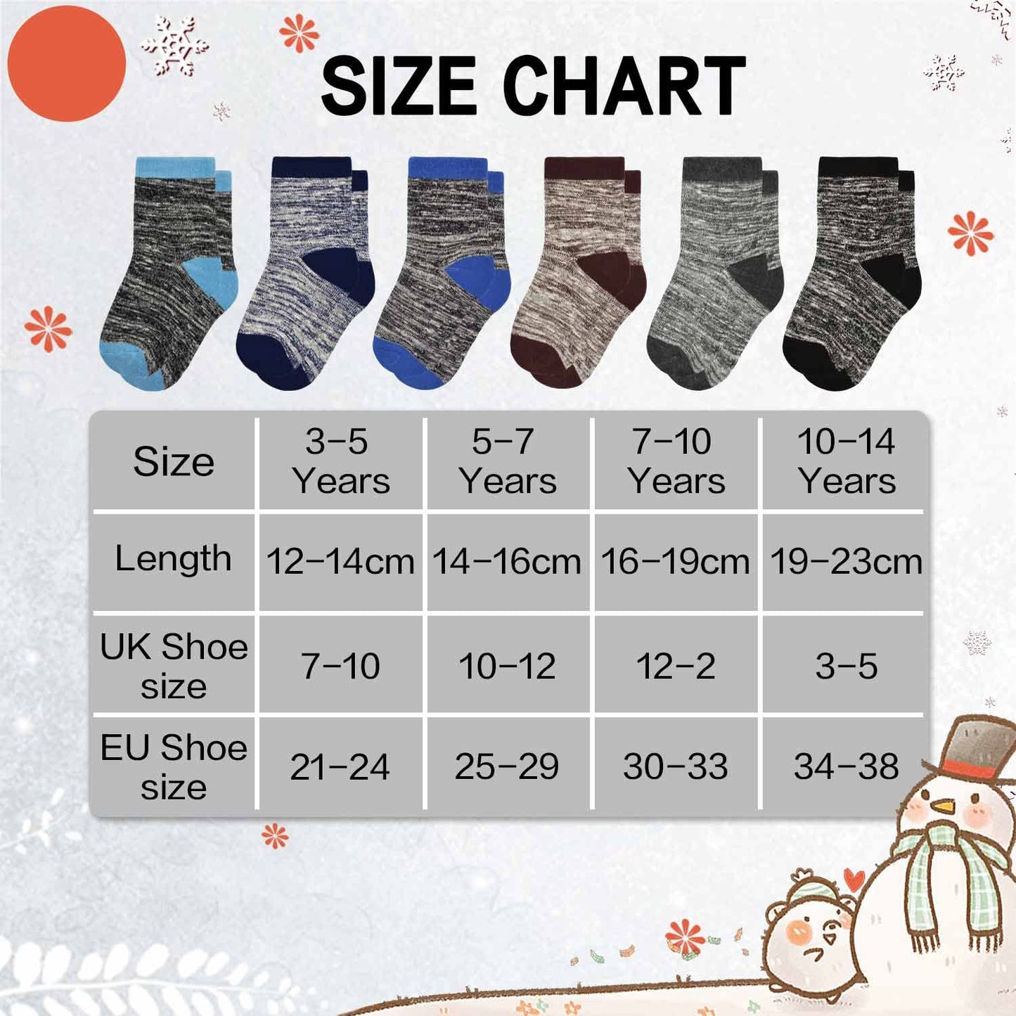 - GENTABY Boys Thick Socks | Kids Winter Thermal Socks | Striped Walking Warm Boot Cosy Hiking Socks -