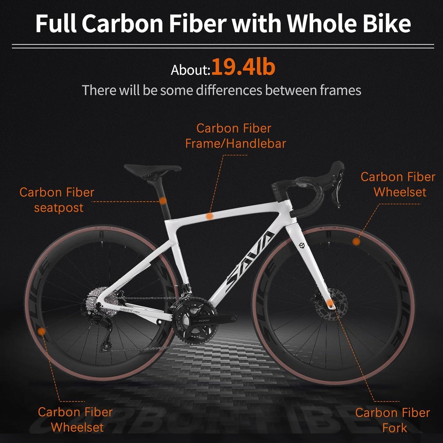 - SAVADECK Carbon Road Bike | Lightweight Full Carbon Racing Bicycle -