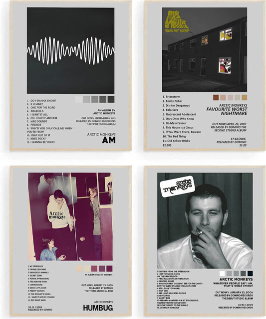 - GLRSSN Arctic Monkeys Poster | Music Album Cover Posters | Set Of 4 -