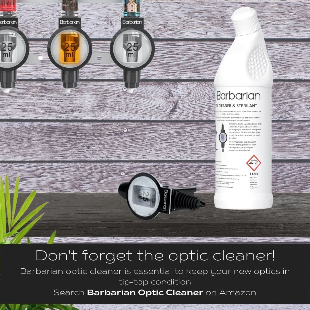 Barbarian 4/6 Bottle Optics for Spirits - Bar Butler Shot Measure Bracket Alcohol Wine Upside Down Drink Dispenser Home bar Garage Man cave (4 Bottle Professional)