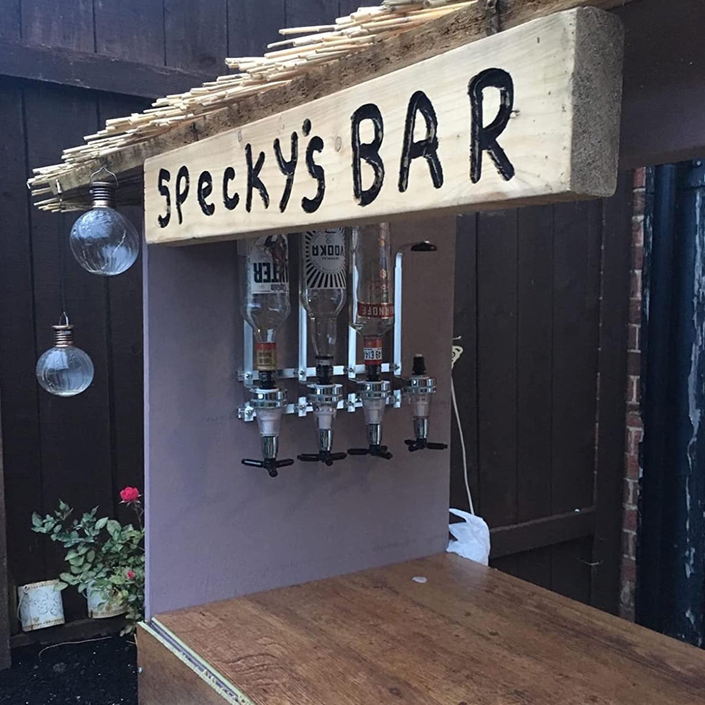 - FWEEK 4 Bottle Optics For Spirits | Bar Butler Wall Mounted Bottle Bracket -